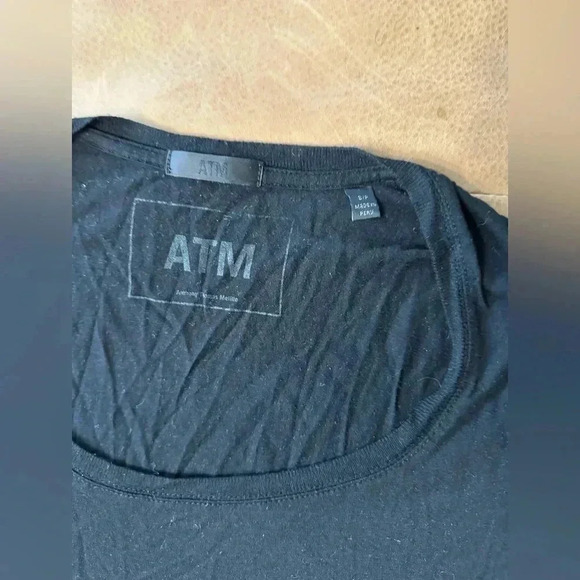 ATM Modal Tee Shirt Black Small Petite Anthony Thomas Melillo Basic Layering - Picture 2 of 10